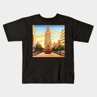 Oklahoma City drawing Kids T-Shirt